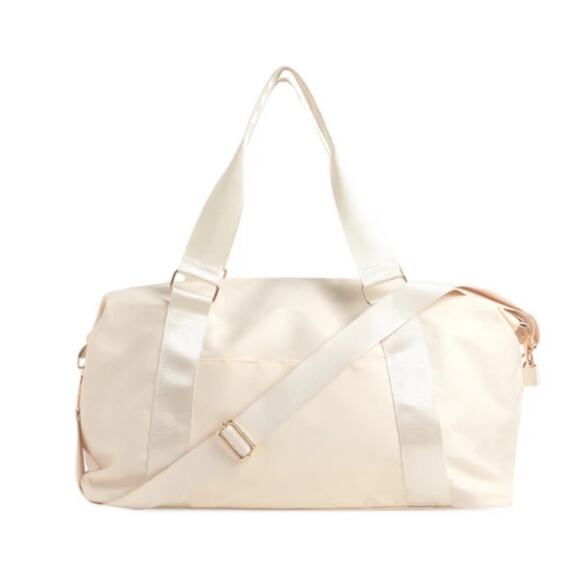 Brand New in Package Rachel Zoe X Curateur Amalfi Ivory Weekender Bag MSRP $168 - Picture 1 of 9